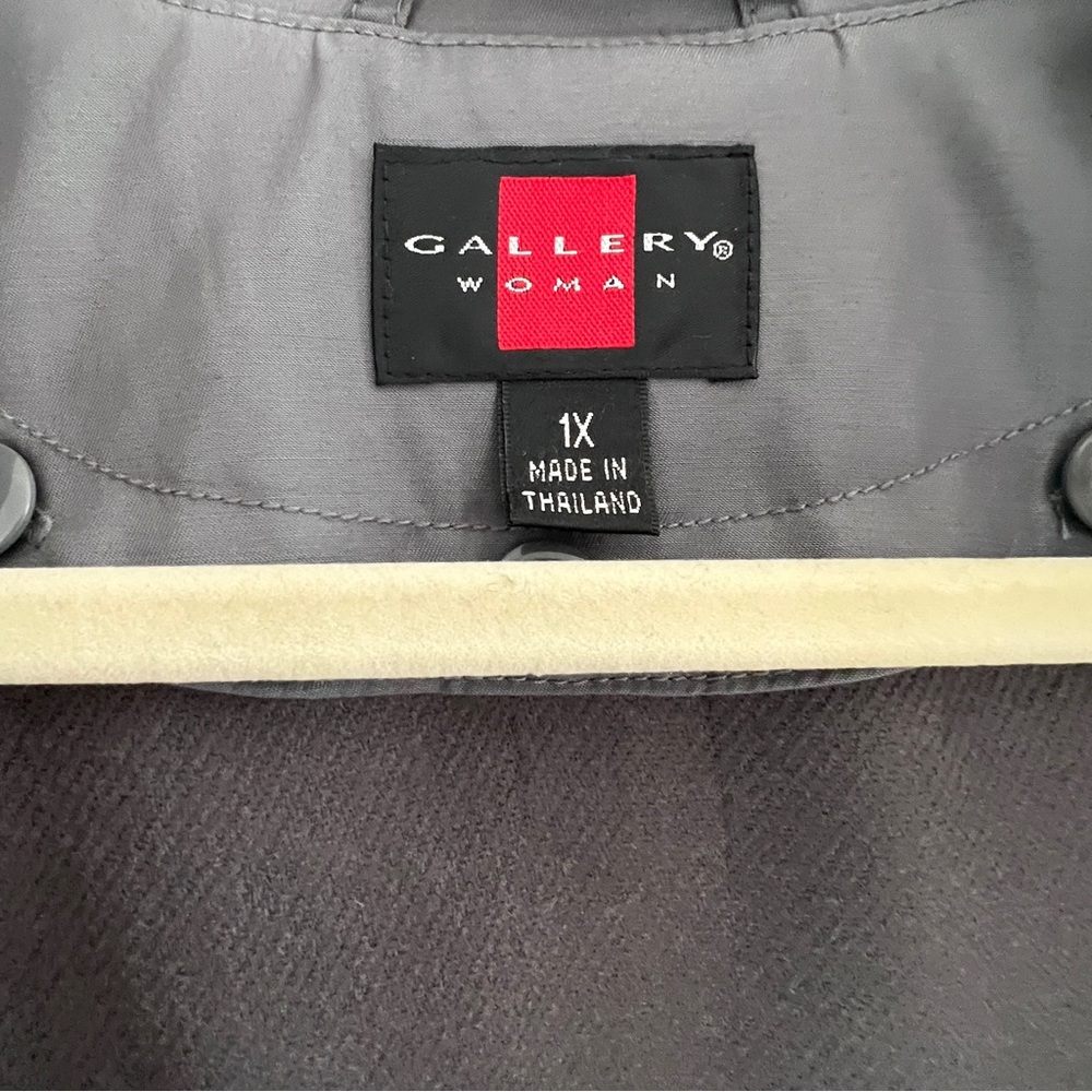 NWT Gallery Woman hooded gray trench coat - Picture 15 of 15